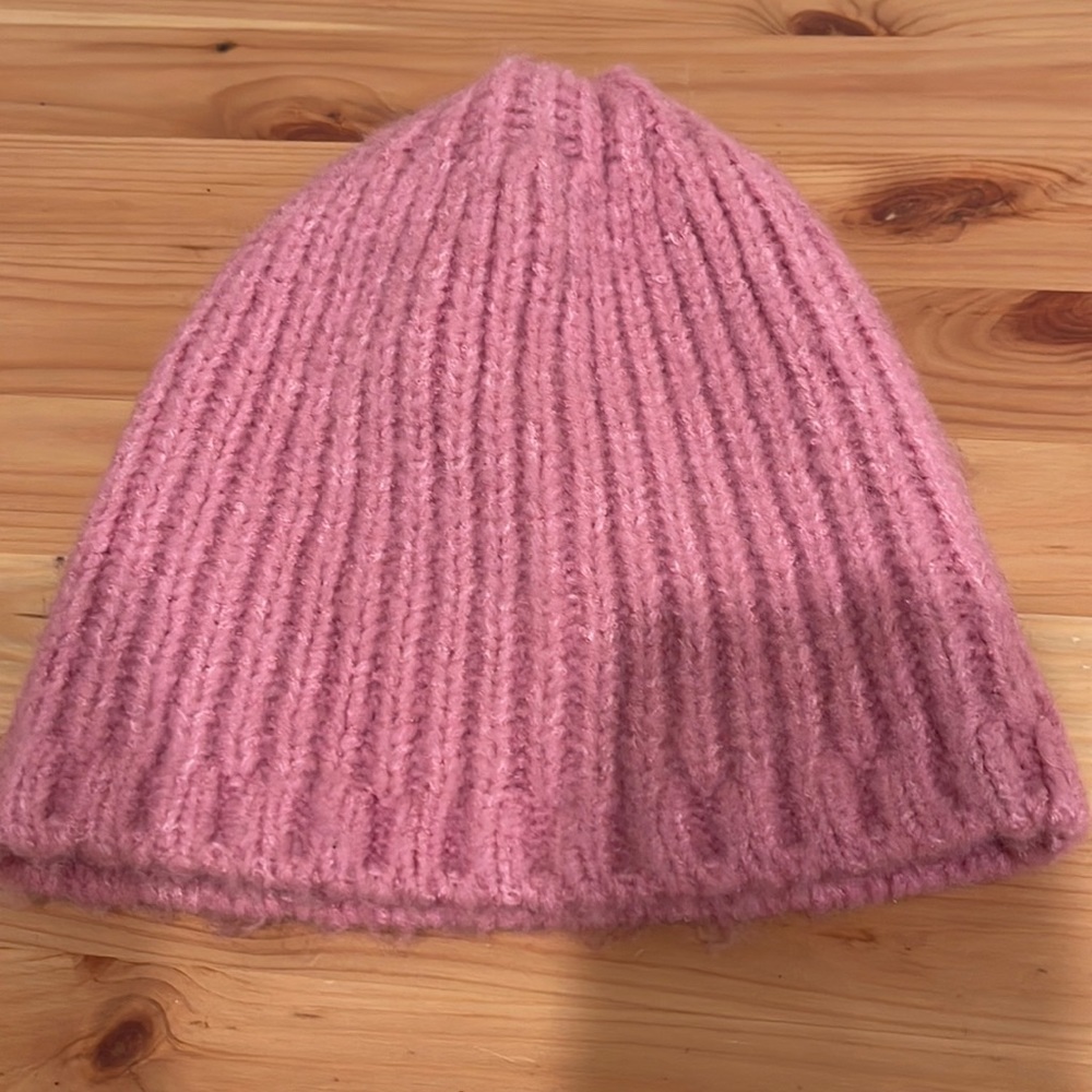 Anthropologie Caia Ribbed Beanie Pink